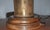 Copper Signed Mid-Century Artillery Shell Lamp With Shade and Finial For Sale - Image 8 of 11