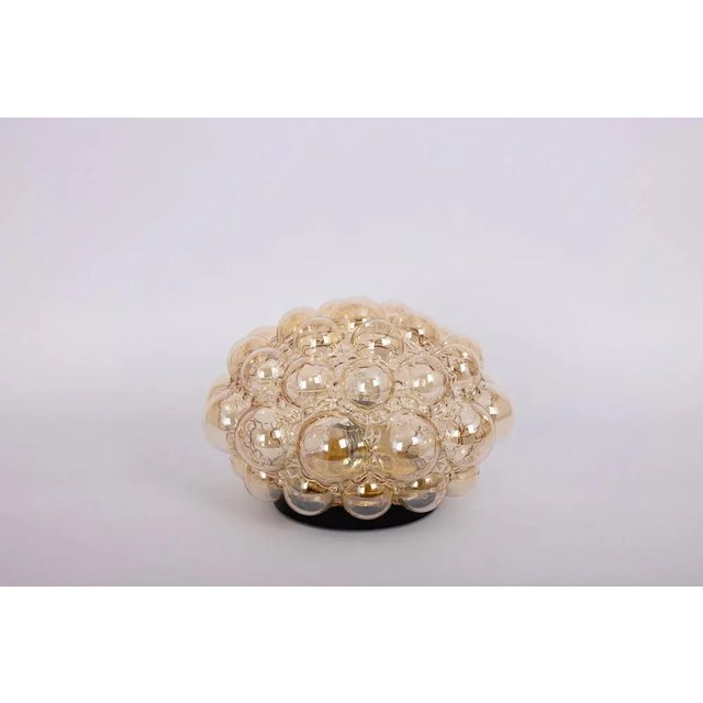 Gold Bubble Glass Flush Mount attributed to Helena Tynell for Glashütte Limburg, Germany, 1970s For Sale - Image 8 of 11