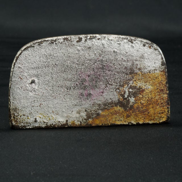 1925 Indian Patriarch Iron Bookend in Gold Finish Chairish