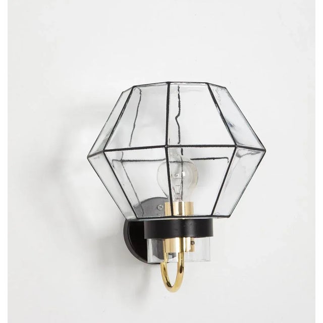 Iron and Glass Wall Light Sconces from Limburg, Germany, 1960s, Set of 2 For Sale - Image 4 of 8