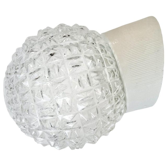 Vintage White Porcelain Wall Light, 1970s For Sale - Image 12 of 12