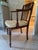 Early 20th Century Edwardian Satinwood Floral Painted Armchair With Cane Seat For Sale - Image 13 of 18