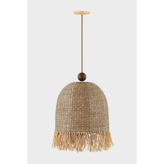 Mitzi Sheri 15.75 in. 1 Light Pendant in Aged Brass Finish For Sale - Image 13 of 16