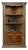Antique Hand-Carved Corner Bookshelf | Rustic Open Wood Display Bookcase For Sale