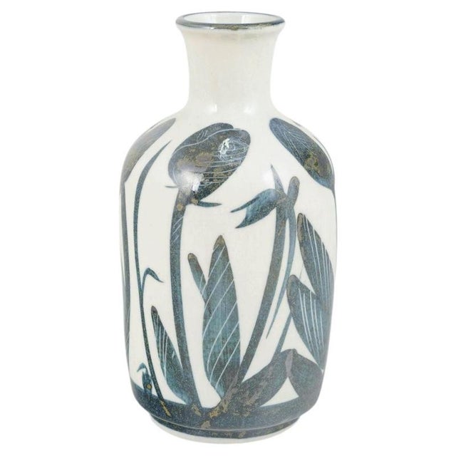 1970s Stoneware Vase with Floral Decoration by Carl-Harry Stålhane for Designhuset, 1970s For Sale - Image 5 of 5