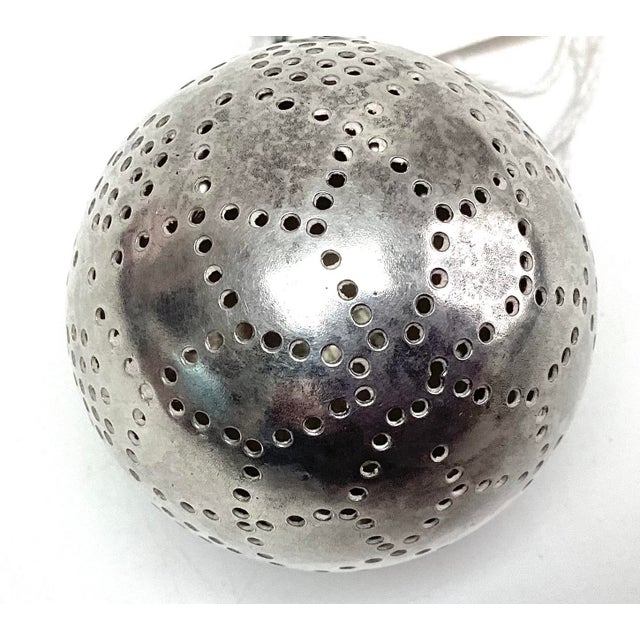 Antique American Edwardian Sterling Silver Tea Ball Infuser Monogrammed For Sale - Image 4 of 5