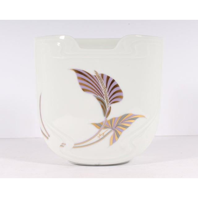 Bjørn Wiinblad for Rosenthal Calla Lily White Porcelain Vase Chairish