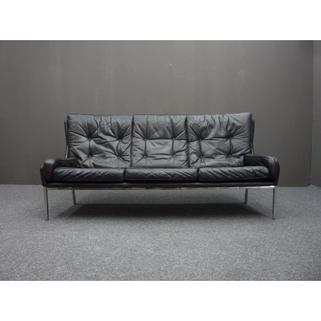 Mid-Century Modern Leather Sofa by Roland Rainer, 1960s For Sale - Image 3 of 18