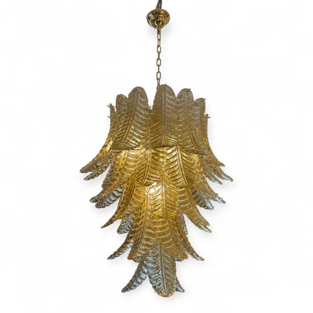 Golden Fern Lamp in Murano Glass, 1960s For Sale - Image 6 of 6