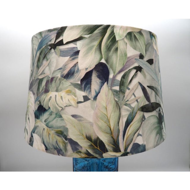 Vintage Scandinavian Blue Glass Lamp from Pukeberg, Sweden, 1970s For Sale - Image 12 of 14