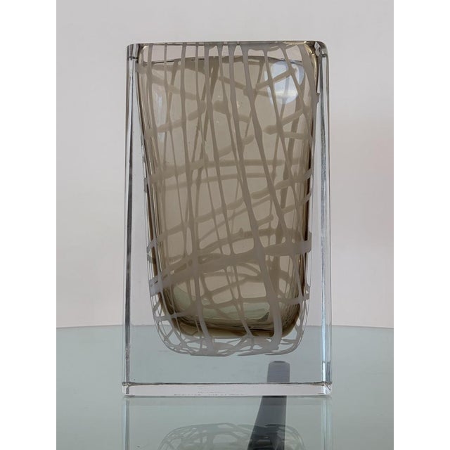 Glass Murano Glass Vase by Roberto Beltrami, 1990s For Sale - Image 7 of 11