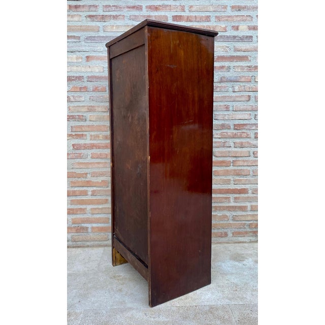 Early 20th Century Filing Cabinet With One Roller Louver Door & Eight Shelves For Sale - Image 14 of 18