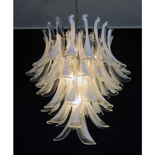 Italian Murano Glass Petals Chandelier For Sale - Image 10 of 12