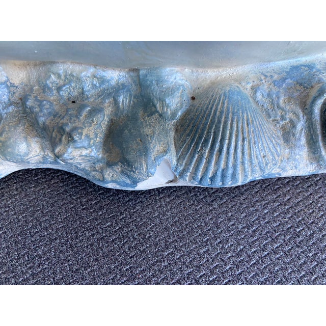 Vintage Mid Century Modern Sculptural Nude Mermaid Coffee Table and Dolphin For Sale - Image 12 of 18