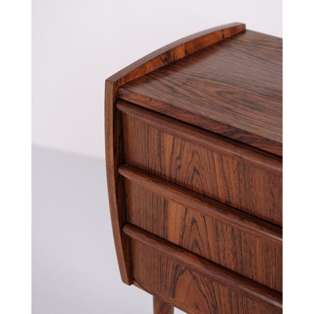 Brown Rosewood Chest of Drawers with 3 Drawers Danish Design from the 1960s For Sale - Image 8 of 13