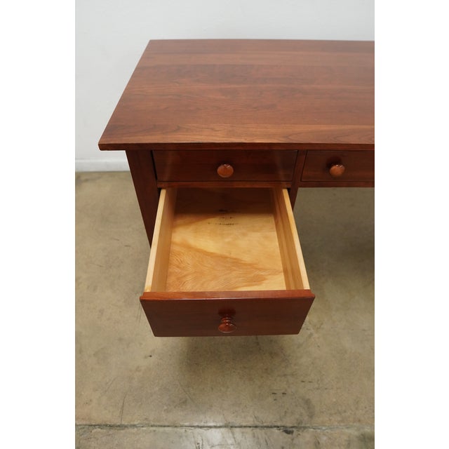 Vintage Ethan Allen American Impressions Solid Wood Writing Desk For Sale - Image 10 of 17