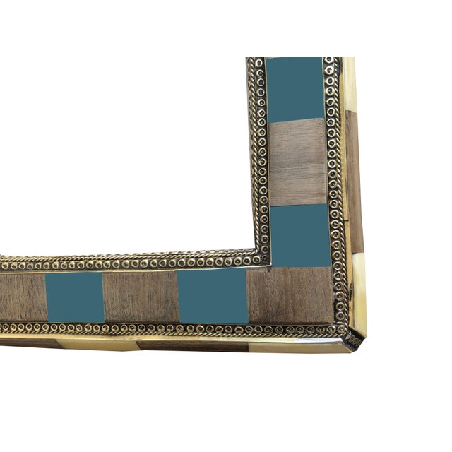 Moroccan Arched Mirror, With Blue Color For Sale - Image 6 of 8