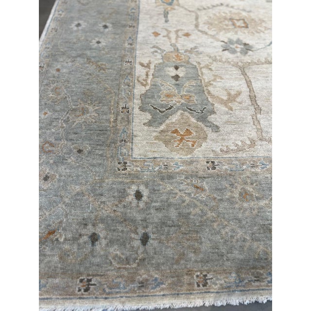 Loloi Rugs Oushak Design Loloi Vincent 04 Stone Mist For Sale - Image 4 of 6