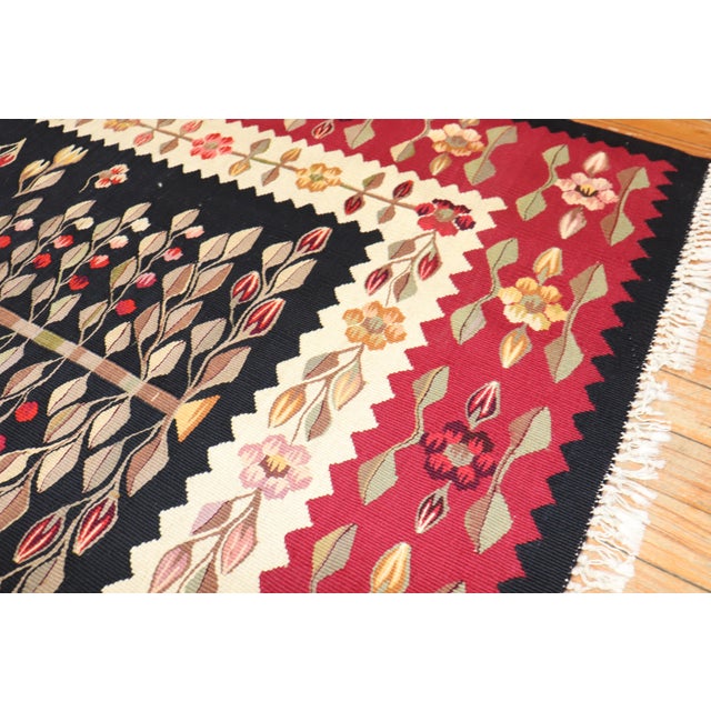 Early 20th Century Zabihi Collection Bessarabian Kilim - 3'7" x 6'10" For Sale In New York - Image 6 of 6