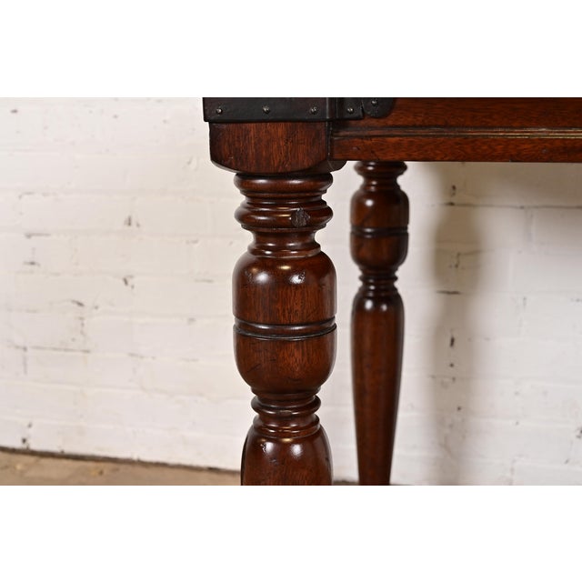Brown Ralph Lauren British Colonial Carved Mahogany Occasional Side Table For Sale - Image 8 of 11