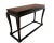 Asian Black Plywood Cabriole Console Table For Sale - Image 3 of 6