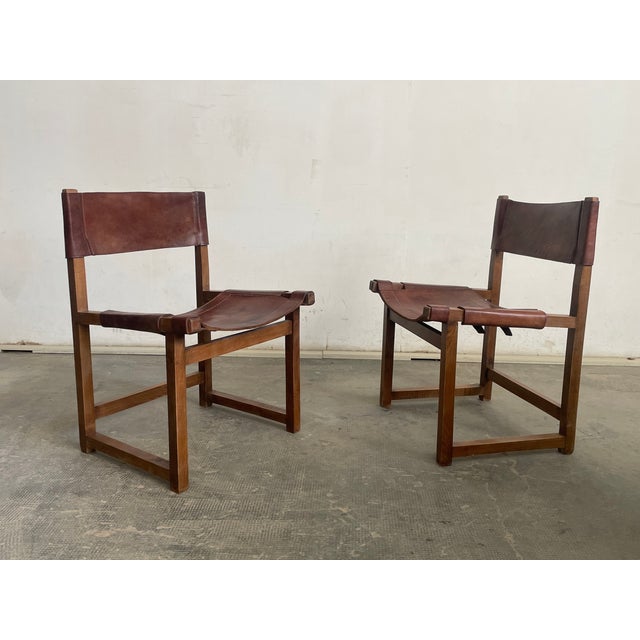 1960s Spanish Leather Chairs 1960s For Sale - Image 5 of 6