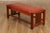 Brick Red Stickley Mission Collection Cherry Spindle Bench For Sale - Image 8 of 18