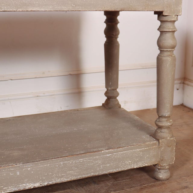 French Painted Drapers Table in Pine For Sale - Image 8 of 12