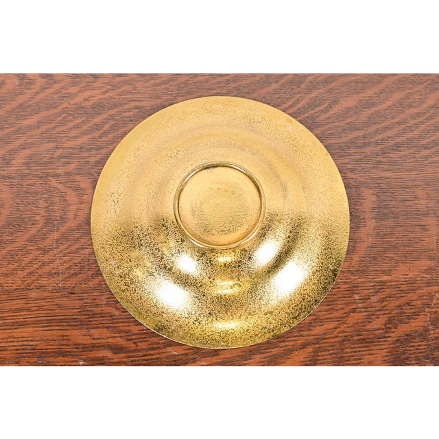 Tiffany Studios New York Bronze Doré Plate or Shallow Bowl For Sale In South Bend - Image 6 of 8