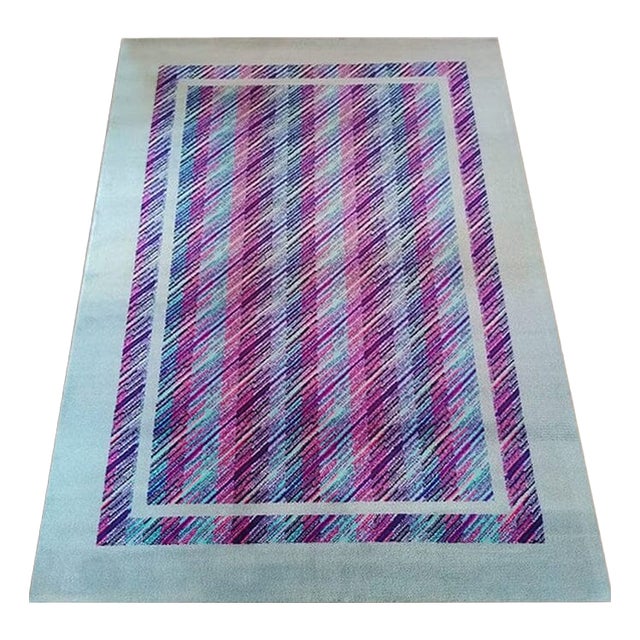 Italian Geometric Wool Rug by Missoni for T& J Vestor, 1980s For Sale