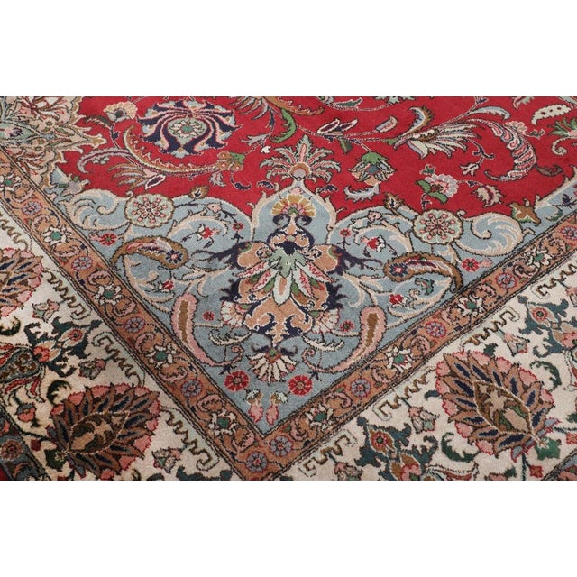 Red Middle Eastern Hand-Knotted Rug For Sale - Image 8 of 11