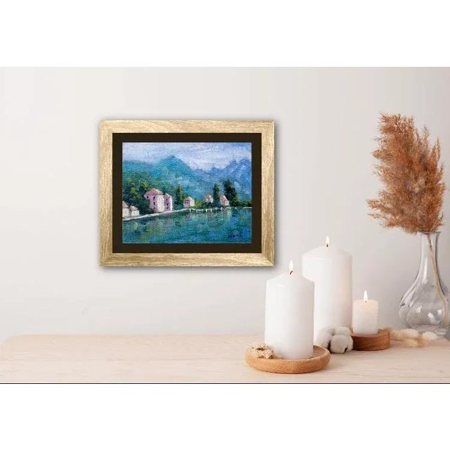 Contemporary Lake Como, Italy Impressionist Oil Painting For Sale - Image 3 of 7