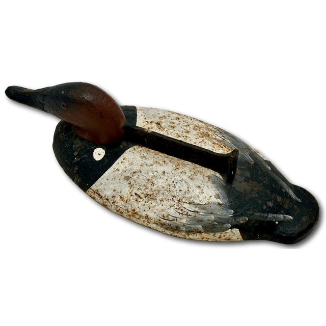 Very Rare & Unusual Antique Figurative Cast Iron Duck Decoy Motif Front Porch Boot Scraper - Circa 1920s For Sale - Image 10 of 18