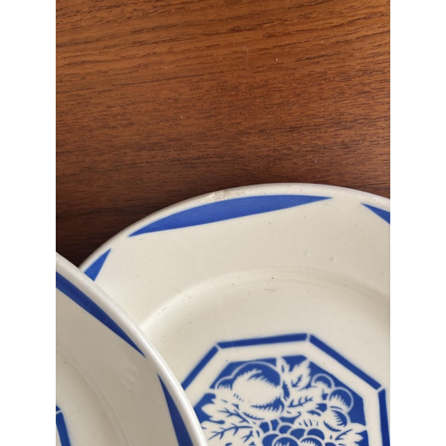 Ceramic Fructidor Pattern Dinner Plates in Earthenware from KG Lunéville, 1950s, Set of 6 For Sale - Image 7 of 8