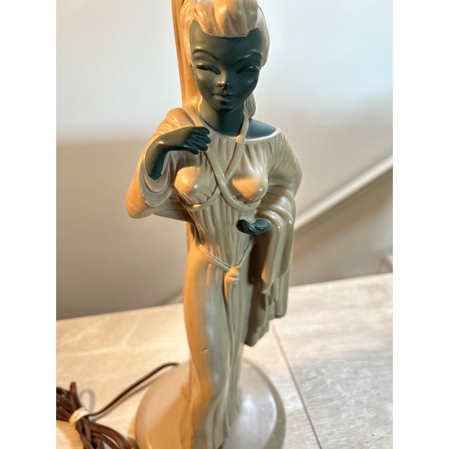 Vintage Continental Art Company Greek / Roman Style Figural Lamps With shades would required 3 shipping boxes