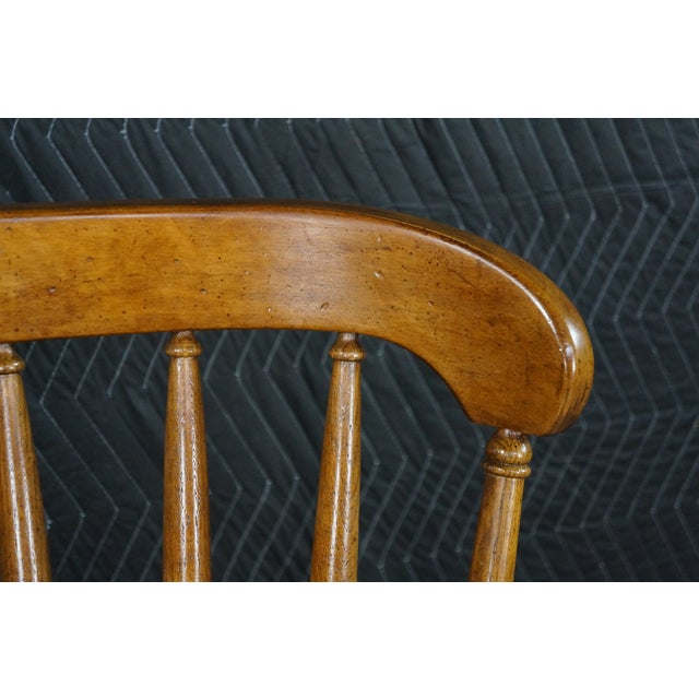 Mid Century Oak Bentwood Windsor Barrel Back Swivel Bankers Office Desk Chair For Sale - Image 6 of 18
