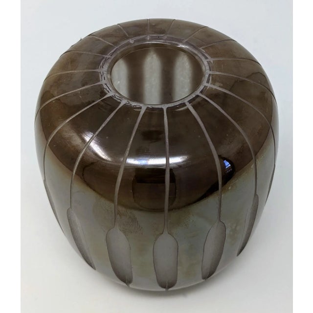 Regency Handmade Pink Rounded Cloud Handblown Glass Vase For Sale - Image 12 of 12