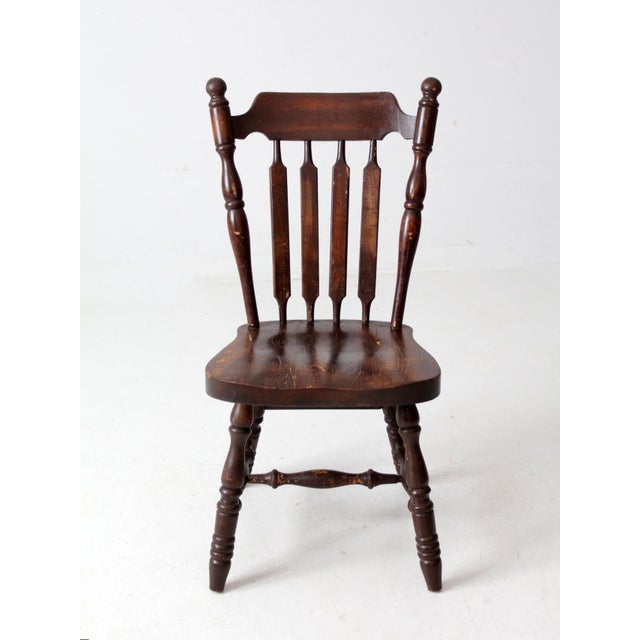 Mid 20th Century Vintage Old Tavern Style Dining Chair For Sale - Image 5 of 10