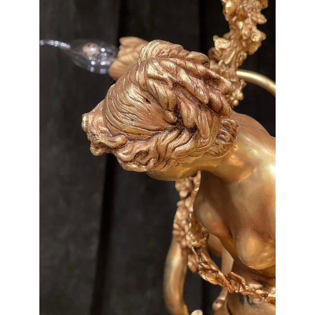 Large Gilt Bronze Chandelier in Louis XVI Style For Sale - Image 15 of 18