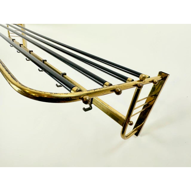 Mid-Century Modern Brass Coat and Hat Rack, 1960s For Sale - Image 11 of 18
