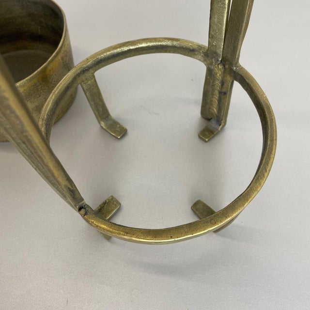 Hollywood Regency Brutalist Brass Umbrella Stand, Italy, 1970s For Sale - Image 18 of 18