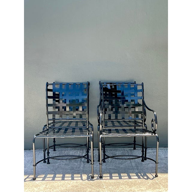 Vintage Brown Jordan Wrought Iron “Florentine” Dining Chairs - Set of 4 For Sale - Image 12 of 12