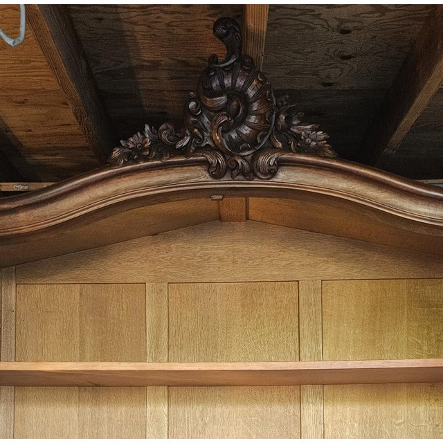 Antique French Cabinet, Rococo Style, Buffet Deux Corps, For Sale - Image 12 of 18