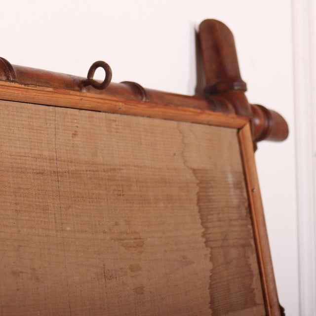 Brown French Faux Bamboo Mirror For Sale - Image 8 of 9