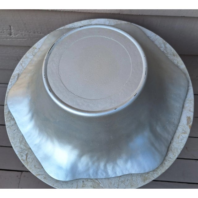 Silver Vintage Nordstrom Turkish Silver Leaf Style Decorative Bowl - Large Scale For Sale - Image 8 of 13