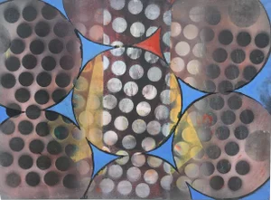Peter Rossiter The Jester. Contemporary Mixed Media Abstract 2019