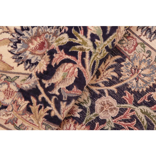 Textile Shabby Chic Irfan Pak-Persian Beige/Blue Wool Rug - 8'1'' X 10'2'' For Sale - Image 7 of 9