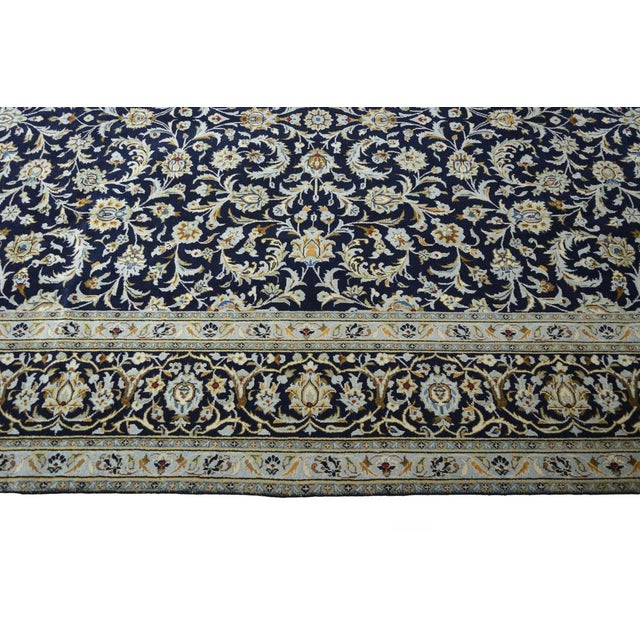Hand-Knotted Kashan Oriental Rug For Sale - Image 9 of 13
