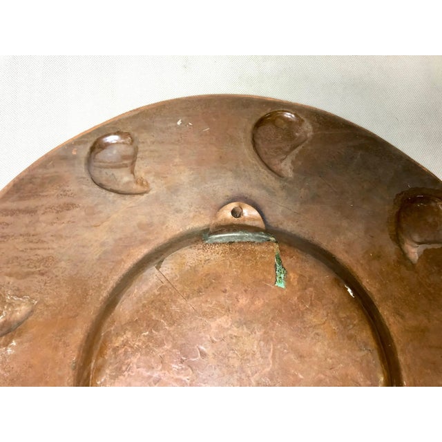 Large Vintage Syria Arabic Copper Tray, 1960s For Sale - Image 4 of 10