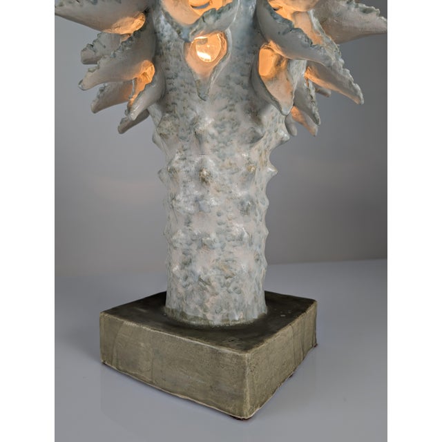 Glazed Ceramic Sculpture Lamp by Birthe Aksby, Denmark, 1970s For Sale - Image 10 of 17